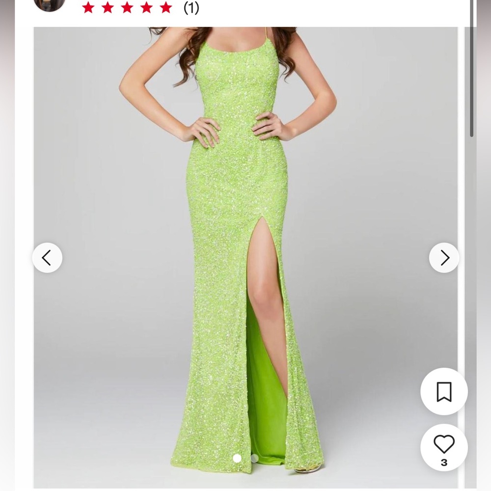 Prom dress, neon green